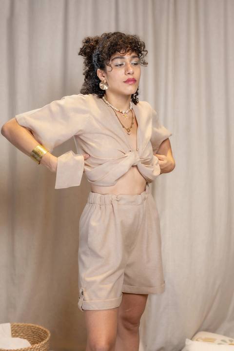 Neilos Bermuda Shorts - Beige