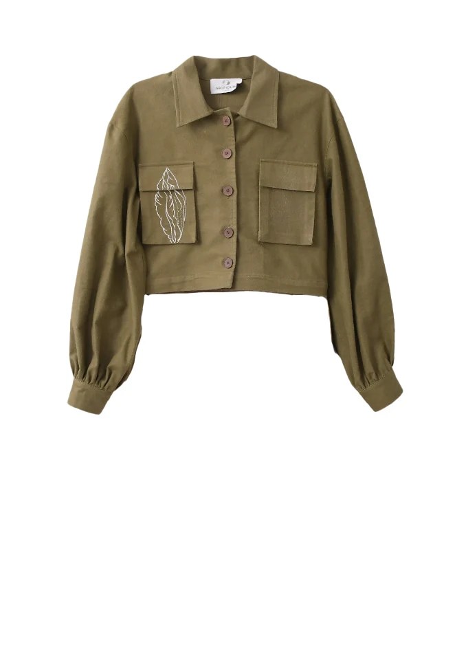 Entybia Cropped Bomber