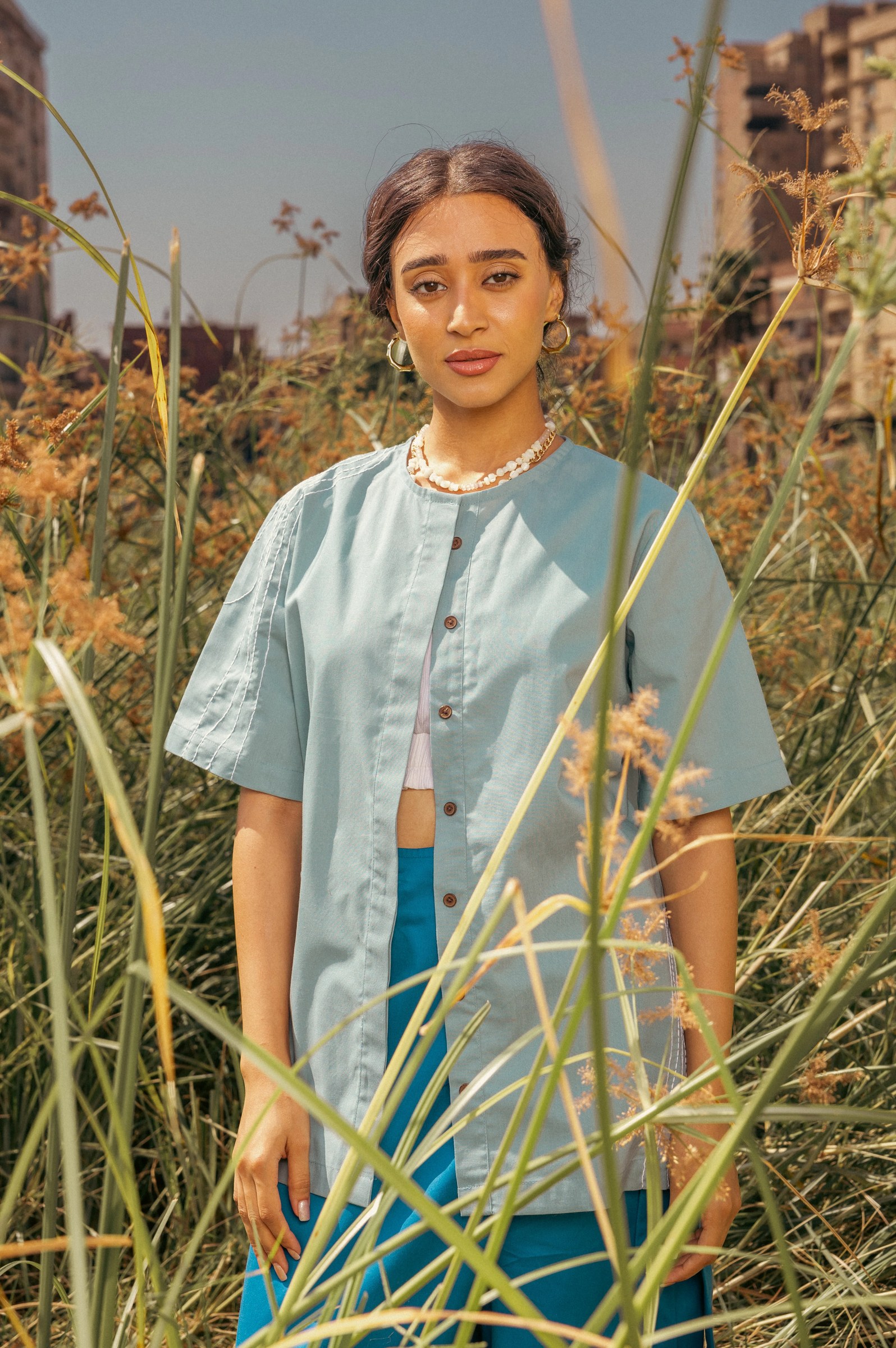 Iteru Unisex Shirt (Grey Blue)