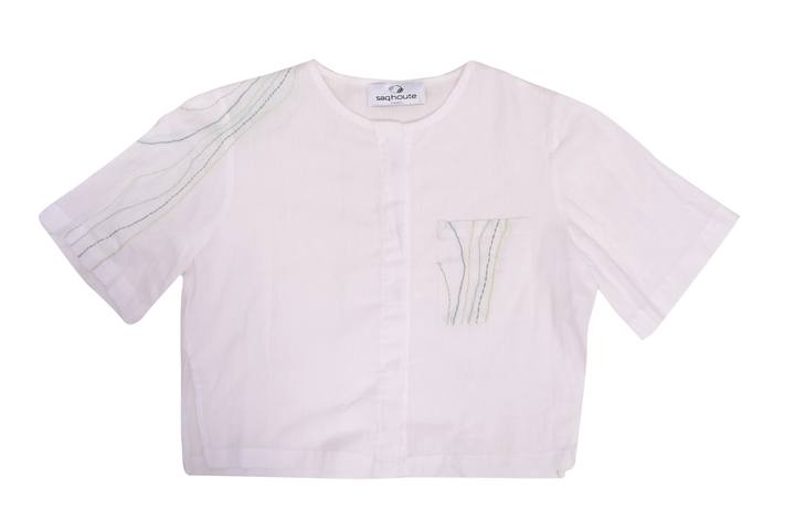 Iteru Cropped Shirt (White)