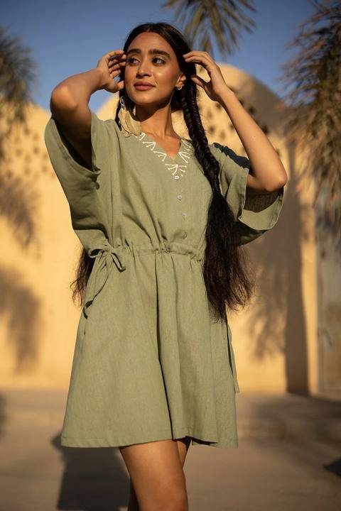 Aksha Olive Dress
