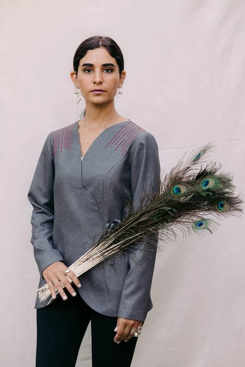 The Qubba Wrap Blazer