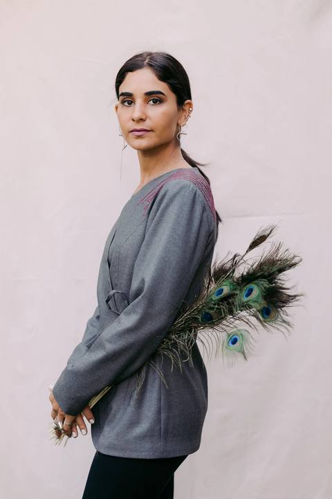 The Qubba Wrap Blazer