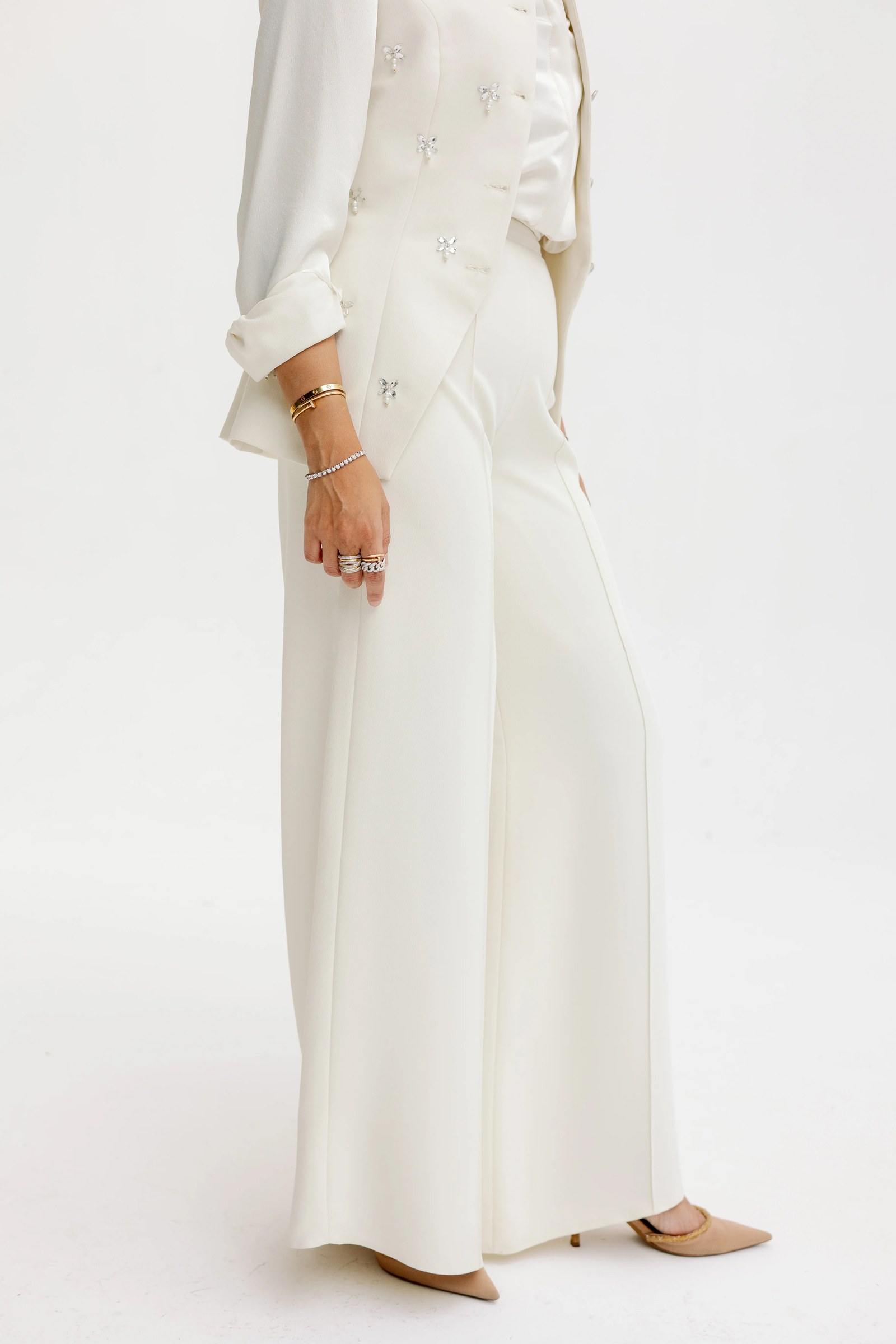 The Tailored Sculpt Pants in Off-White