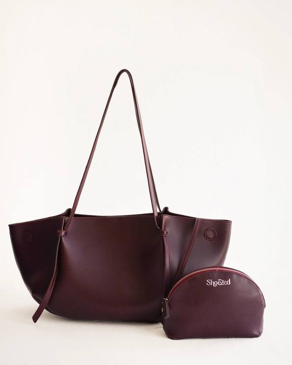 Tala tote bag in burgundy