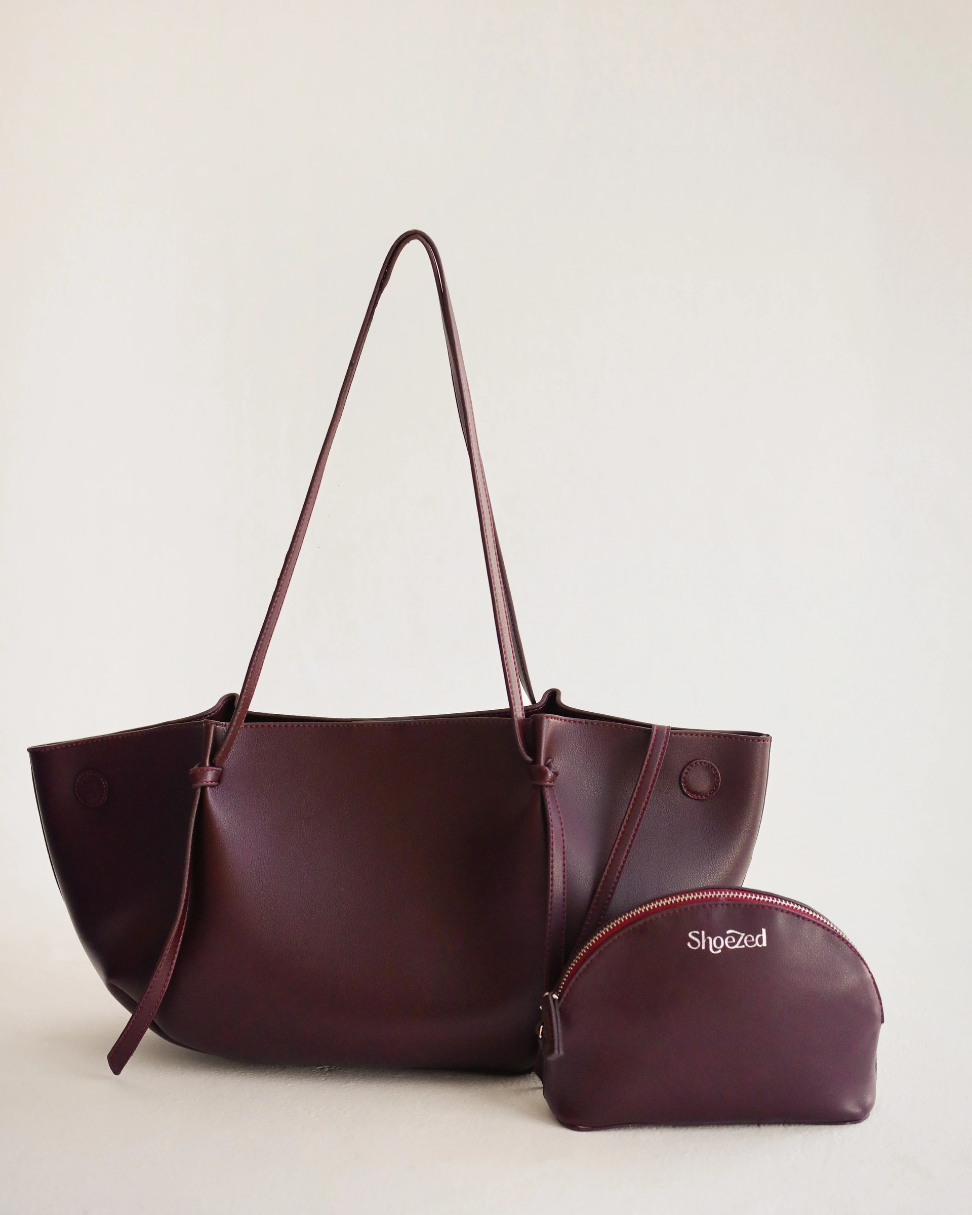 Tala tote bag in burgundy