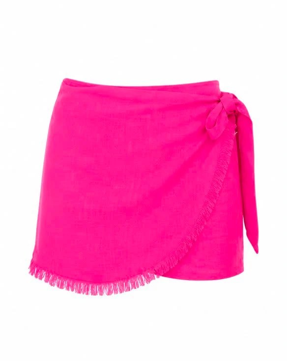 Sunset Shorts in Linen Fuchsia