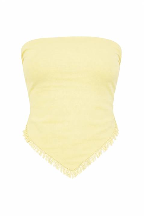Sunset Rays Top in Linen Yellow