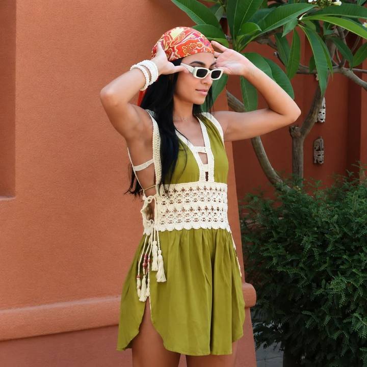 ⁠⁠Sweetpea Dress in Kiwi Green
