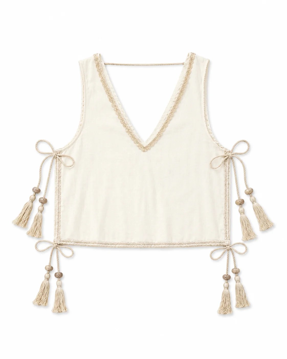 Coastal Slits Top In White