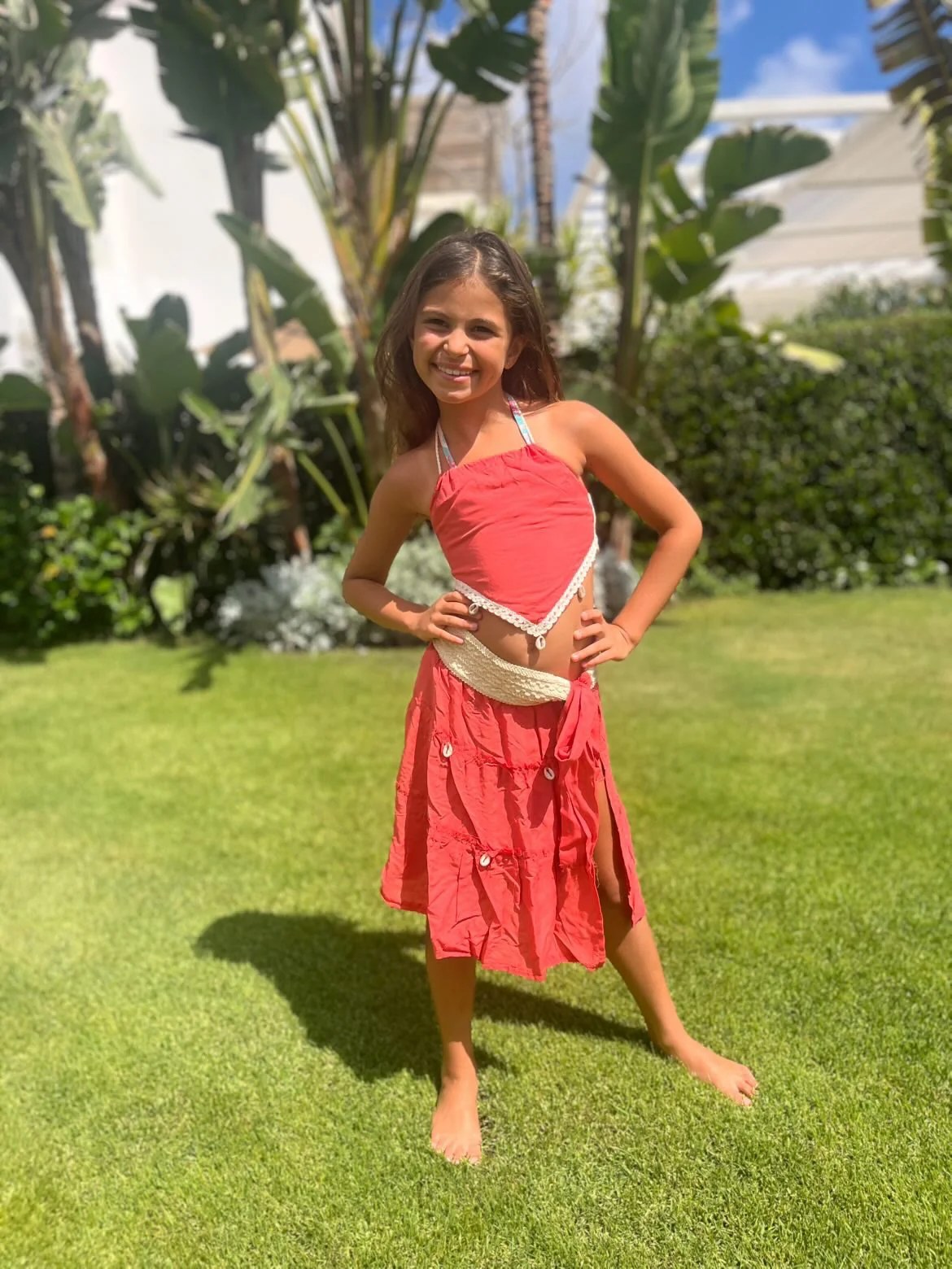 Little Gypsy Skirt in Hot pink