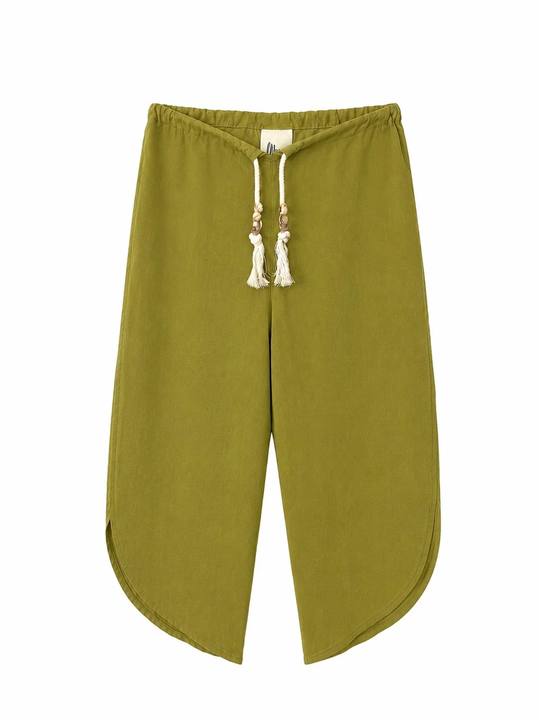 Little Shelly Slits of Air Pants Apple Green