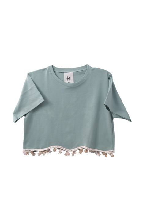 Little Mint Shella Cropped Tee