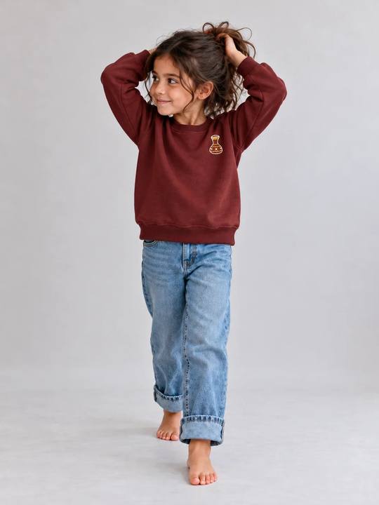 Little Dafaa Pullover in Burgundy