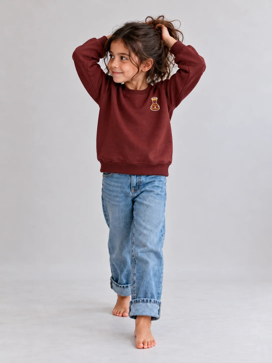 Little Dafaa Pullover in Burgundy