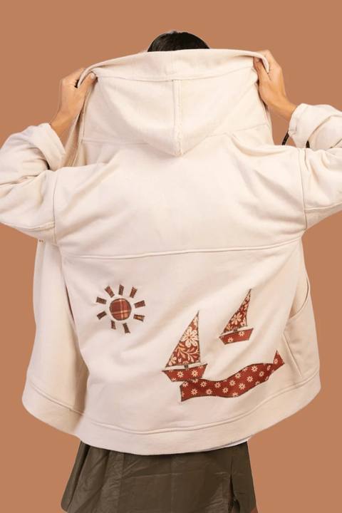 Al Wadi Cardigan in Beautiful Day Beige