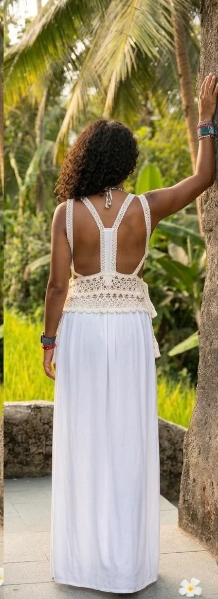 Sweetheart Maxi Flowers White