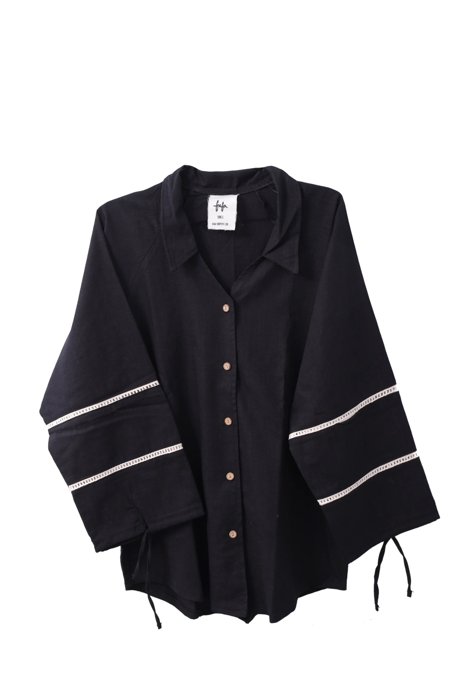 The Aziza Linen Shirt in Black