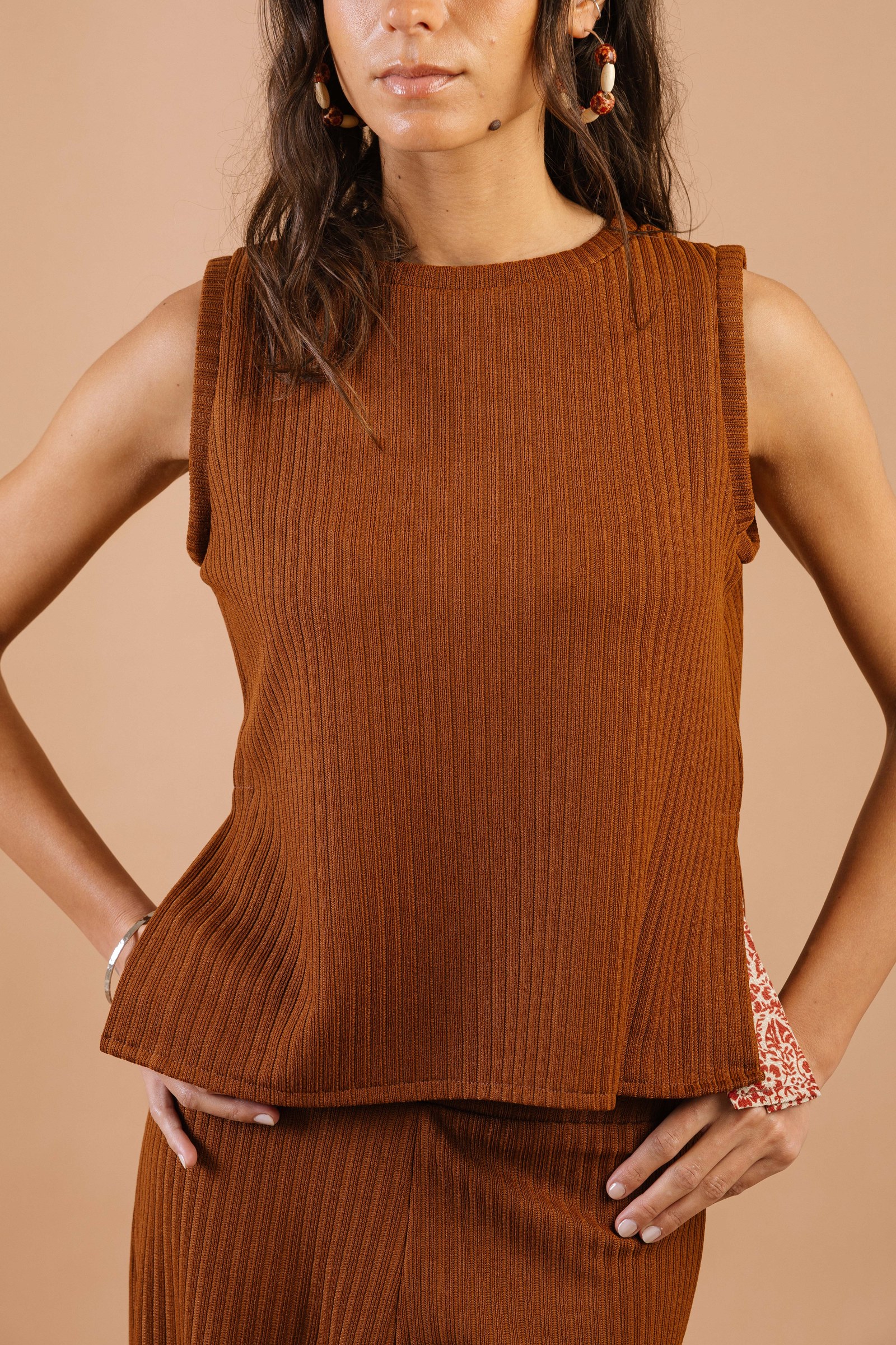 Live In Me Top Brown
