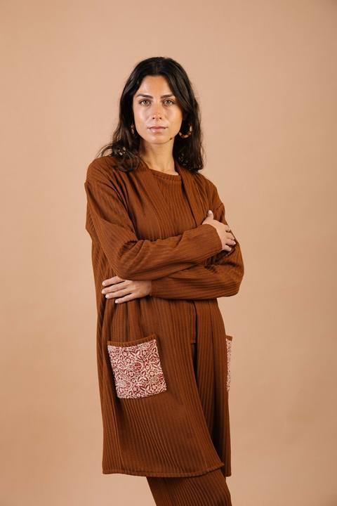 Forever Comfort Cardigan Brown