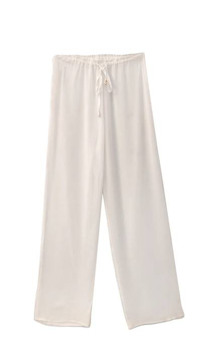 Lucky Lola Chiffon Pants in White
