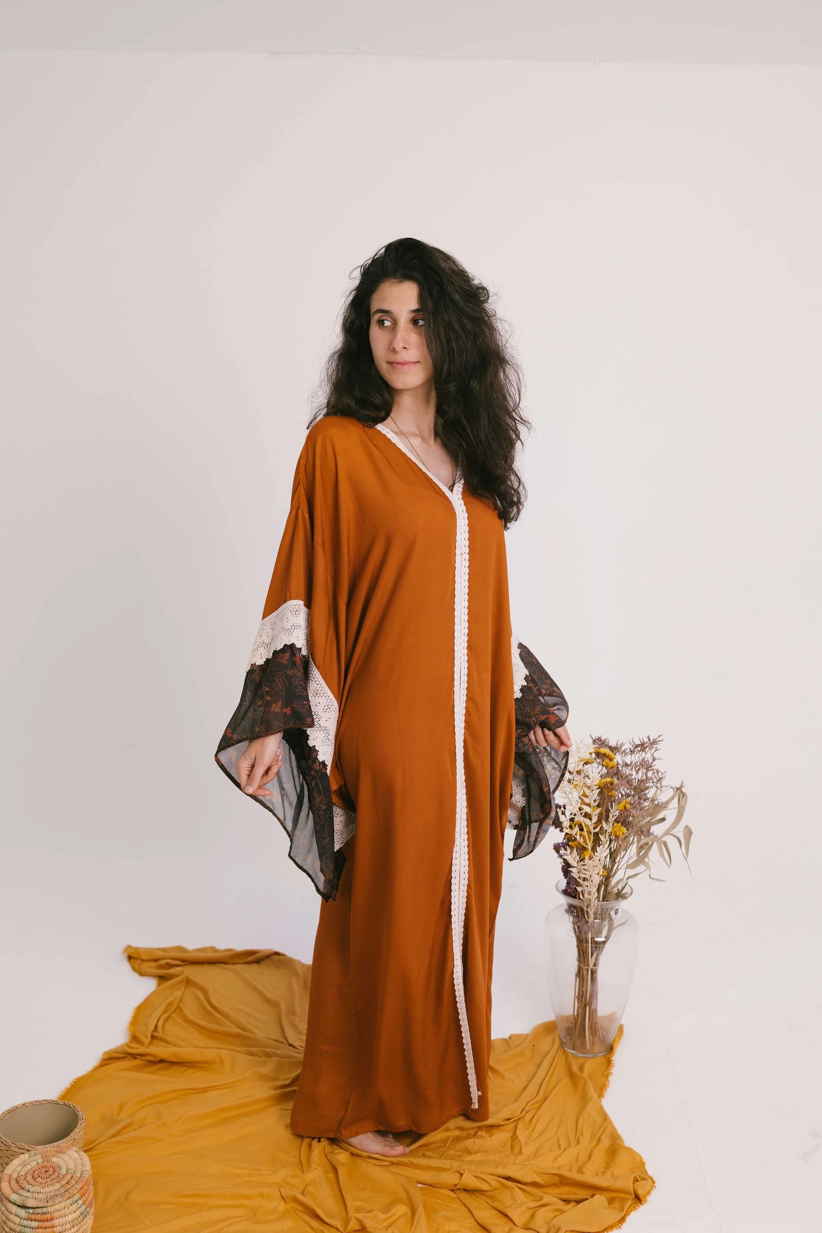 Angel Wings Floral Camel