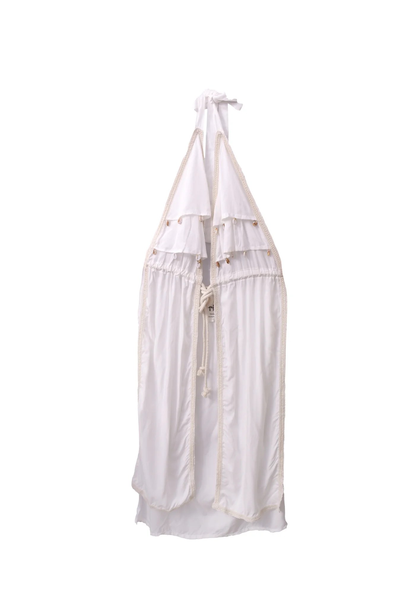 Ruffles & Shells Halter White