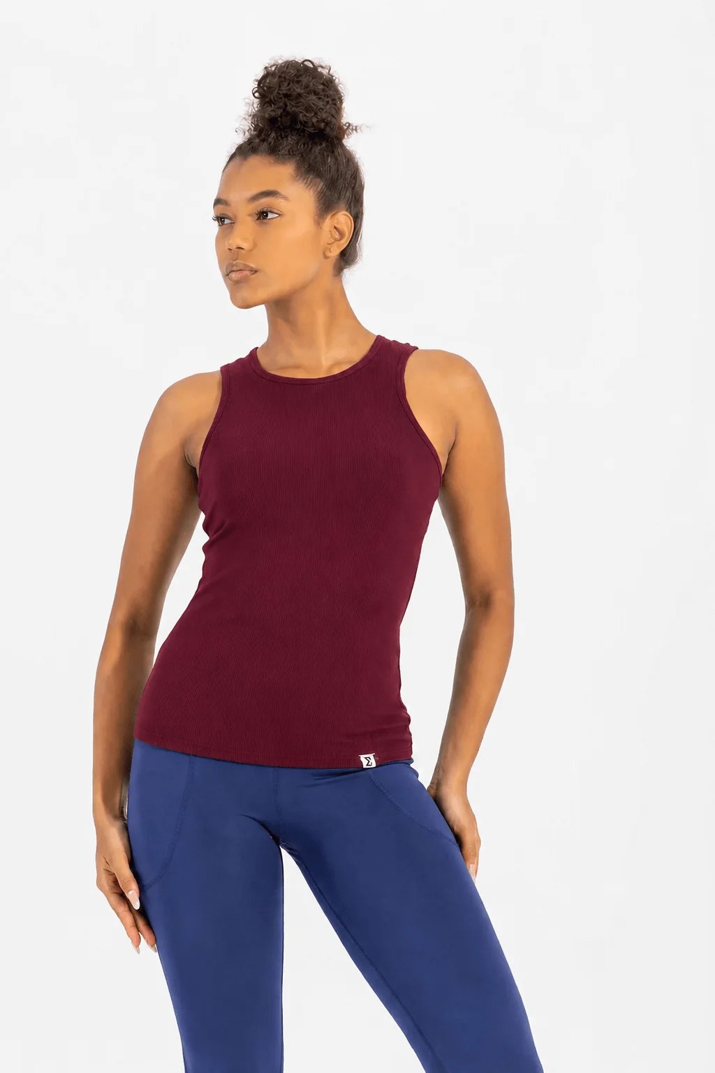 Burgundy Daily Rib Tank Top