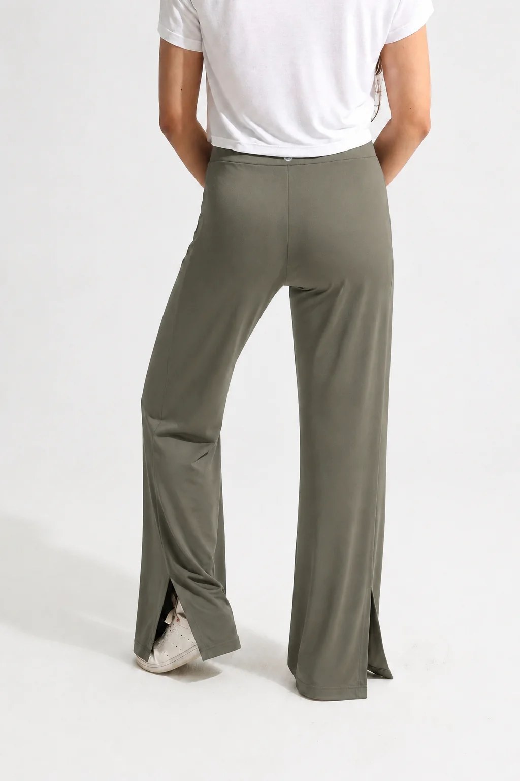Olive Wide Split Pants