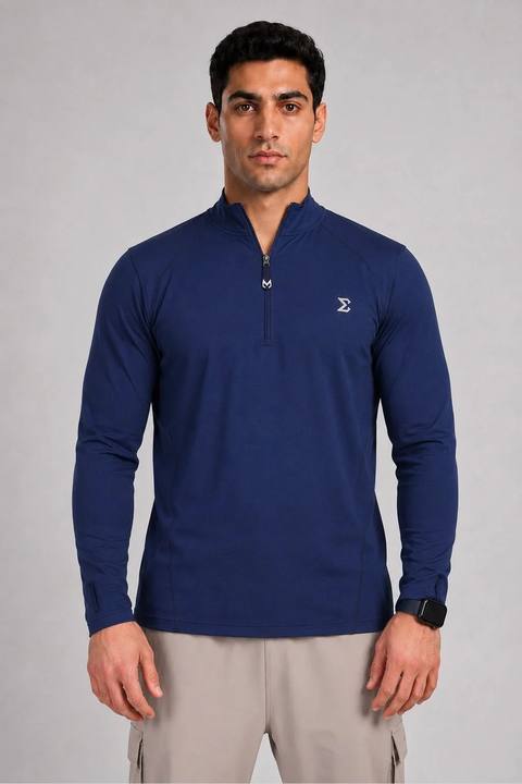 Crosswind Quarter Zipper Bellwether Blue