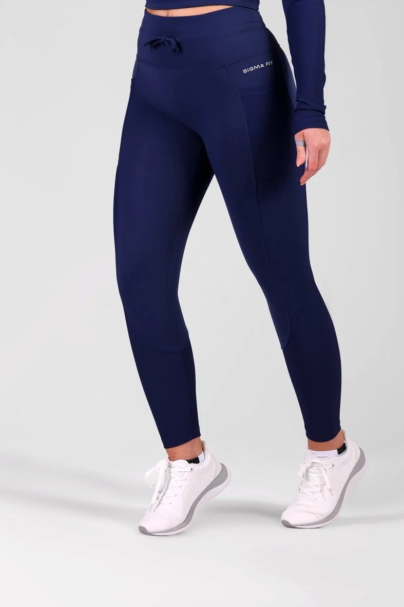Navy Neo-cord leggings