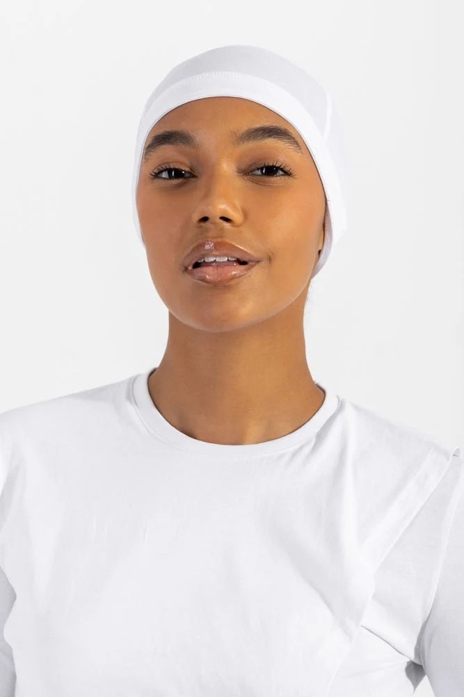White Fitcap Pro Hijab