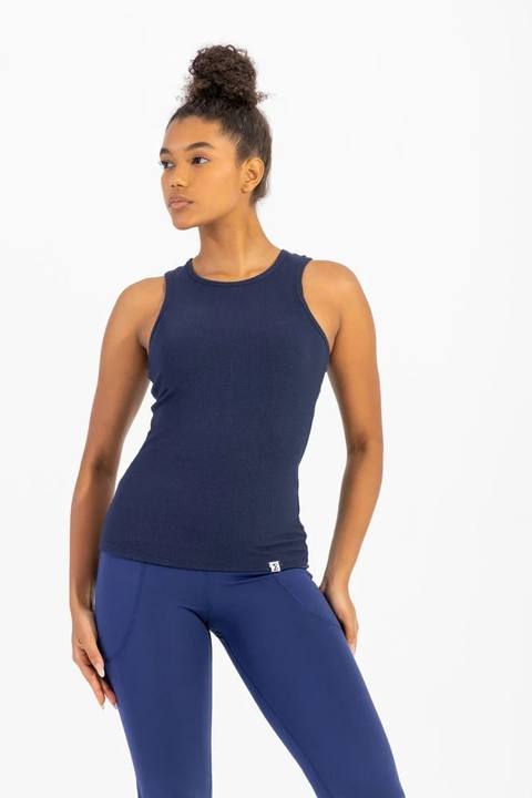 Daily Rib Tank Top Bellwether Blue