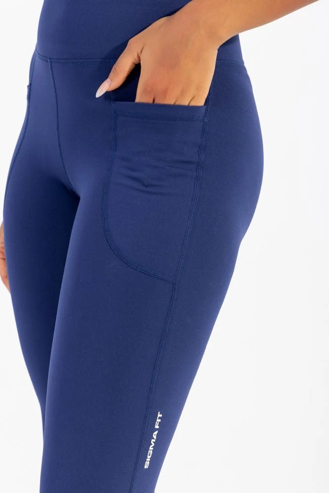 Navy Yoga Flare Pants