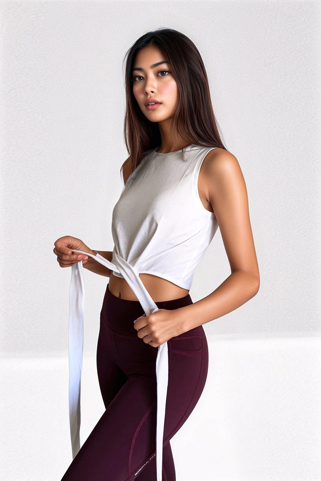 Knotted Tank Top White