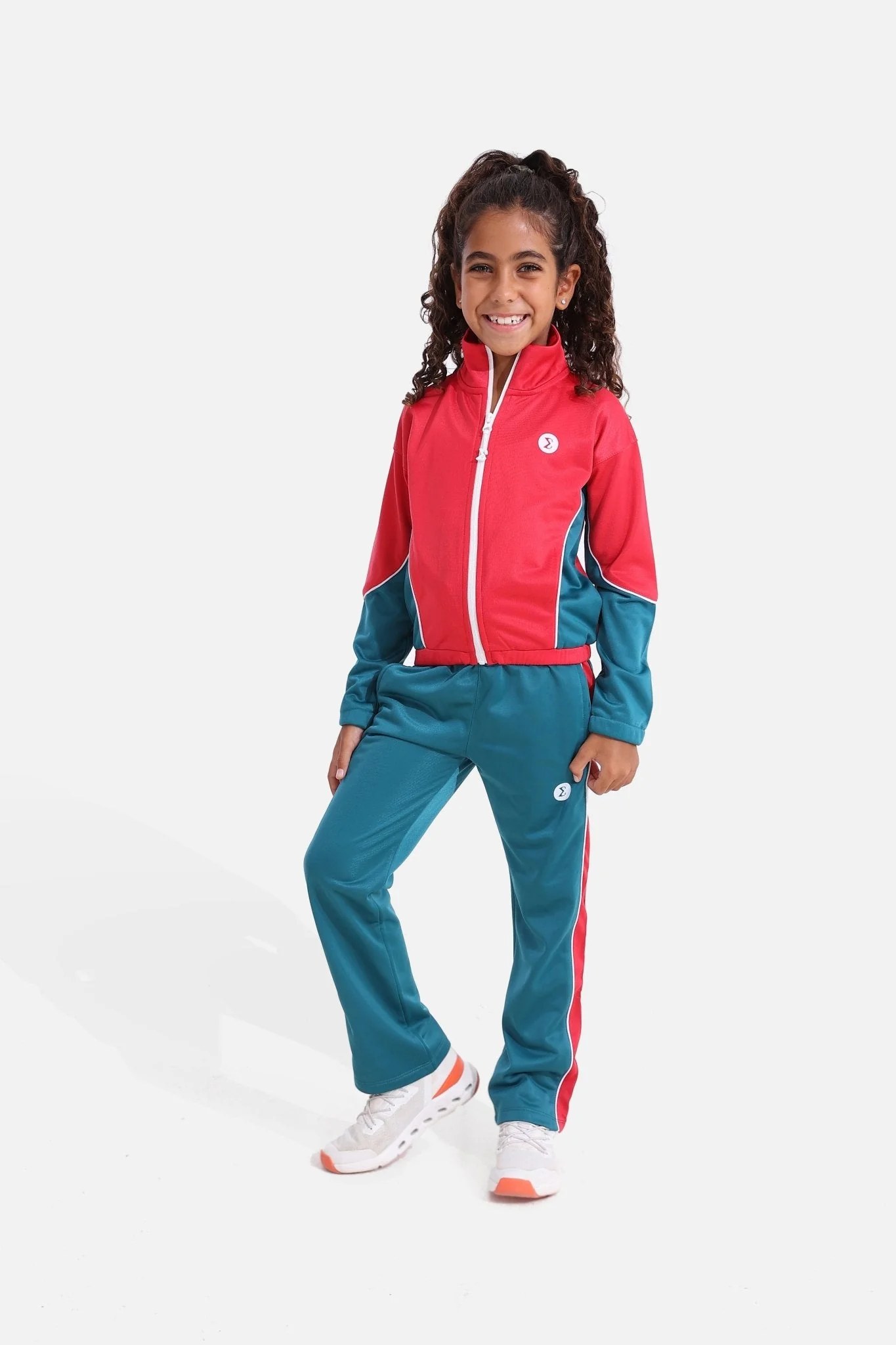 Girls Spruce/Magenta Tracksuit