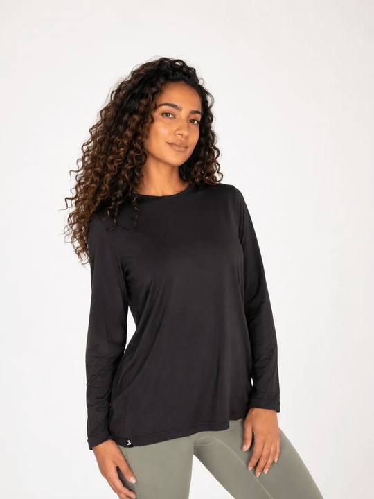 Black Extra Comfort Long Sleeve Top