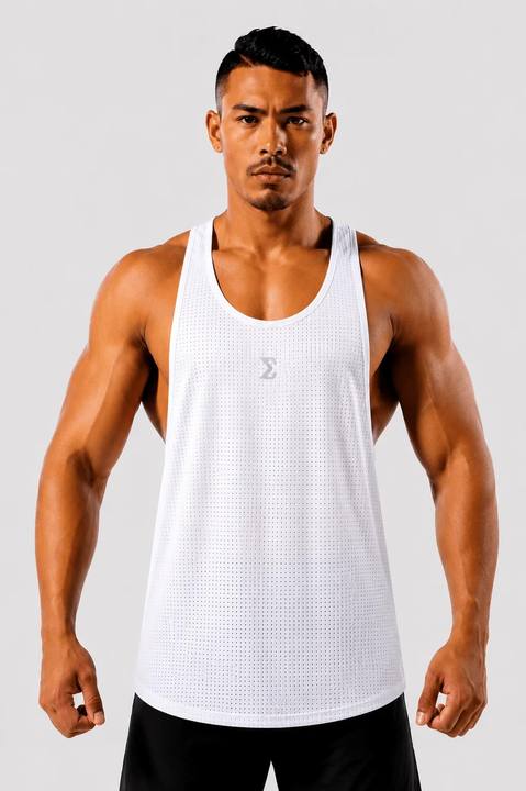 White Gear Tank Top
