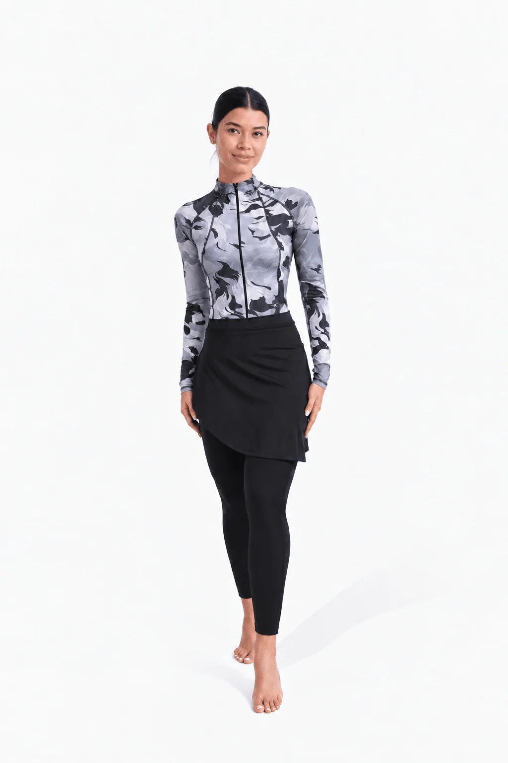 Black Camouflage Eclipse Burkini Set