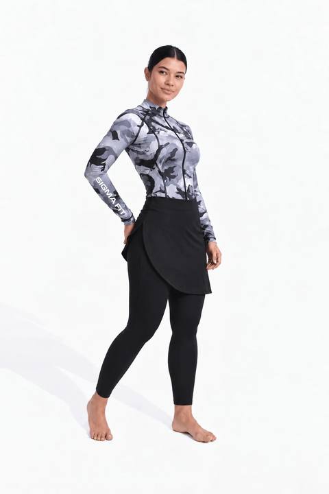 Black Camouflage Eclipse Burkini Set