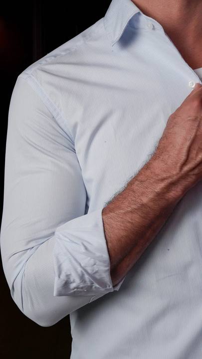 Classic Blue Pinstripe Shirt