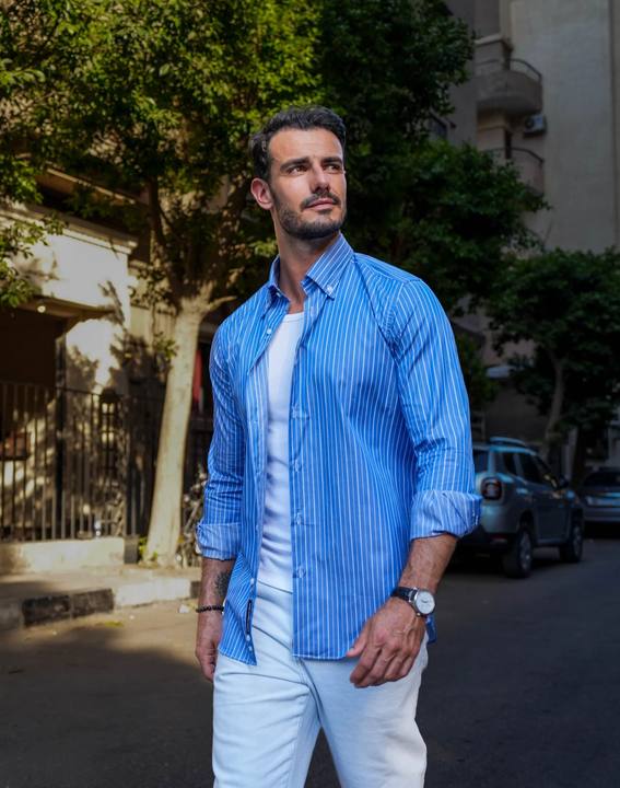 Crown Blue Stripe Shirt