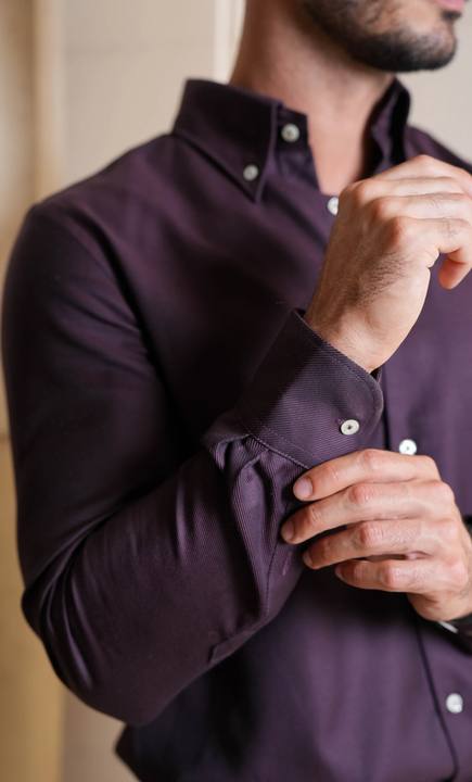 Chocolate-Brown Diagonal Shirt