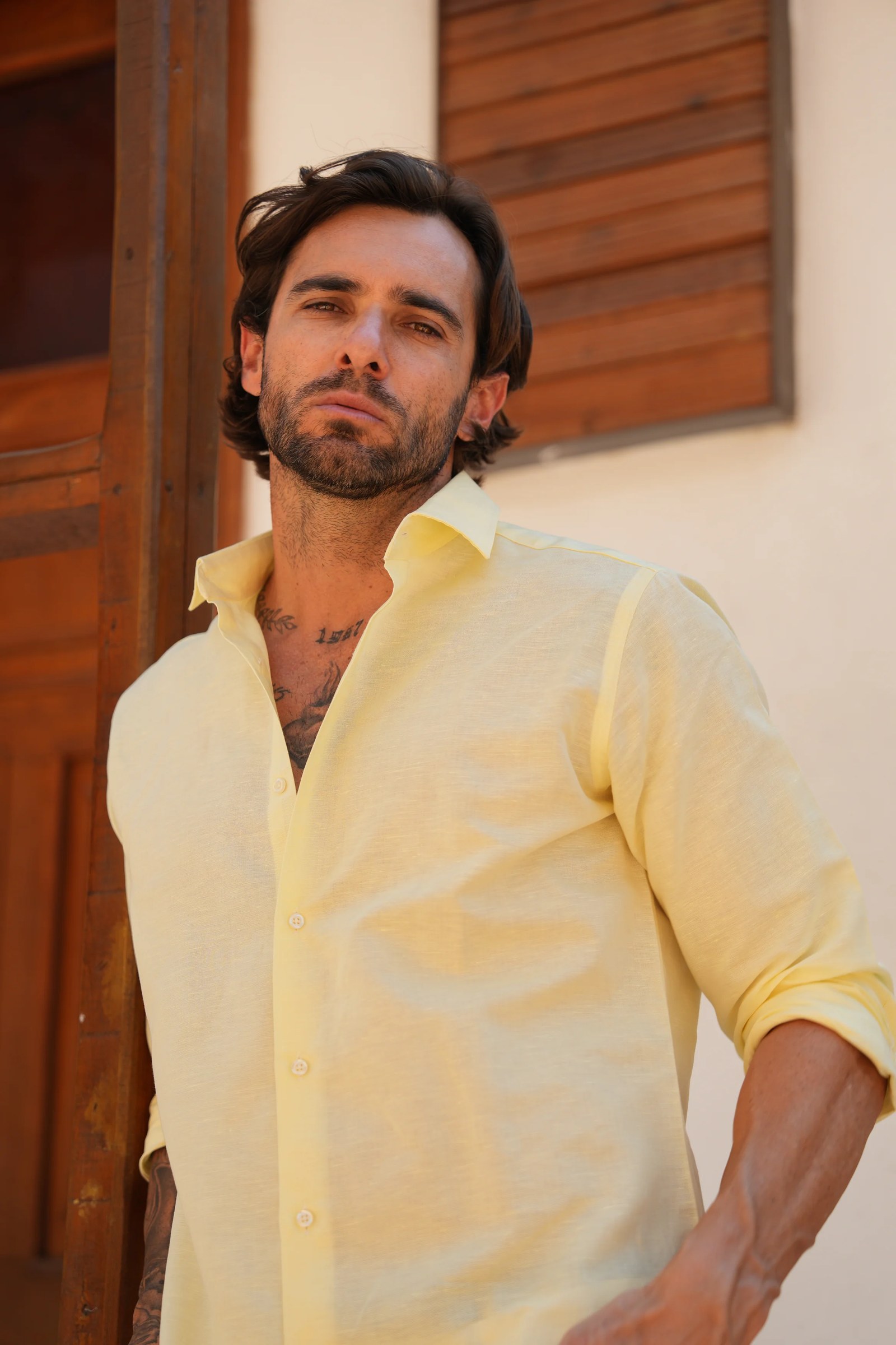 Yellow Linen Shirt