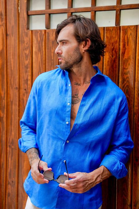 Blue Linen Shirt