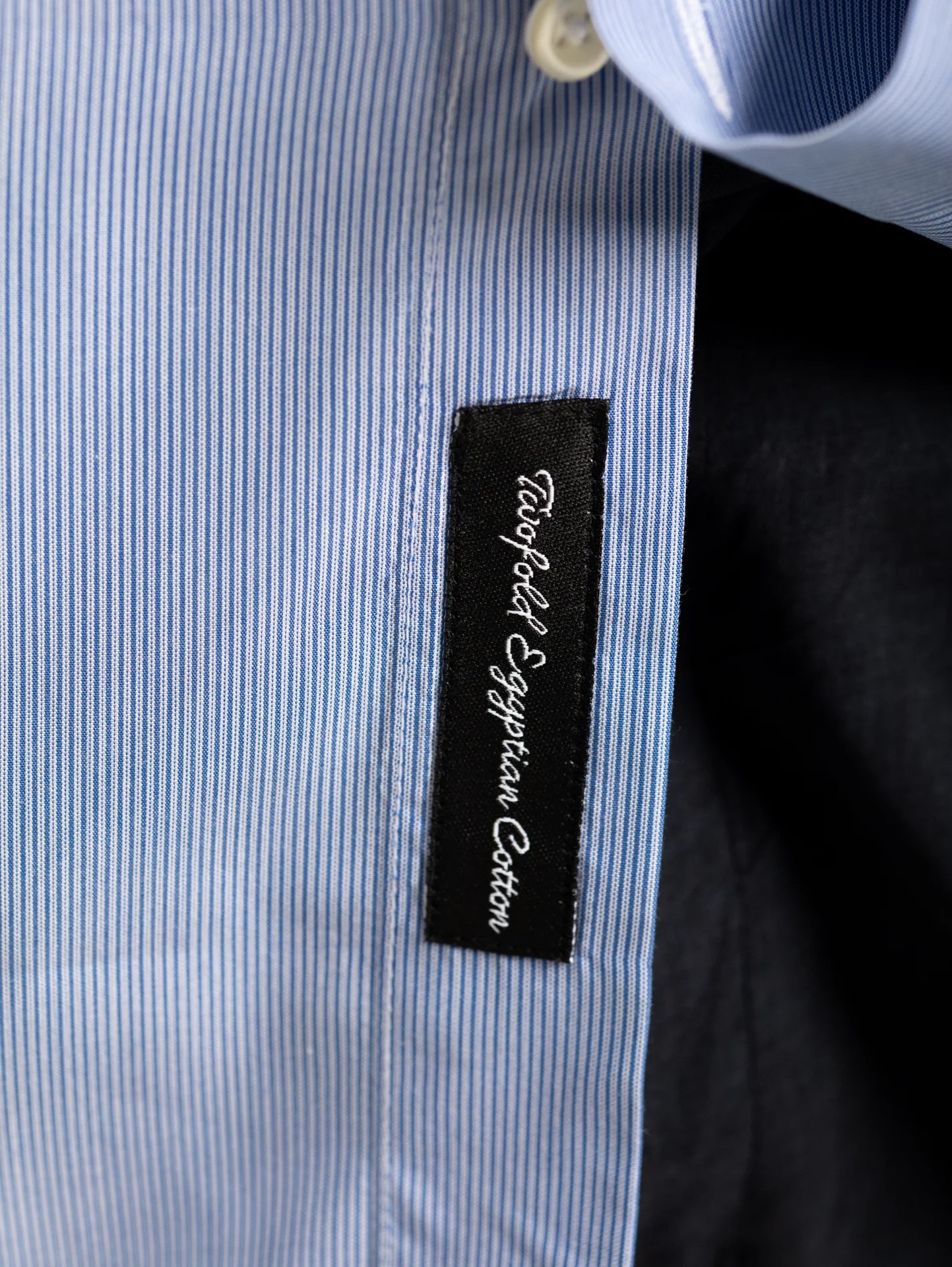 Navy Striped Poplin Shirt
