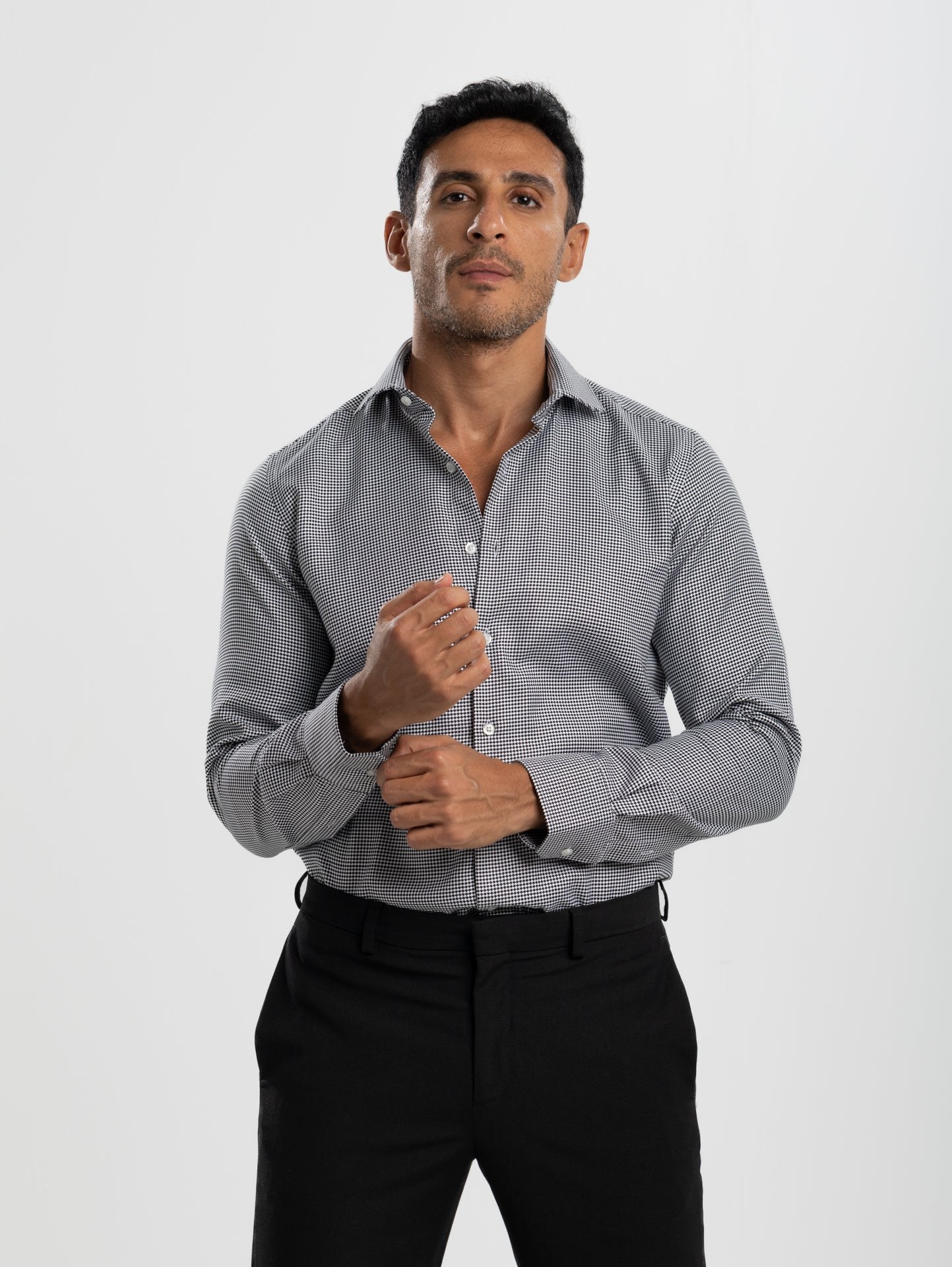 Black Houndstooth Shirt