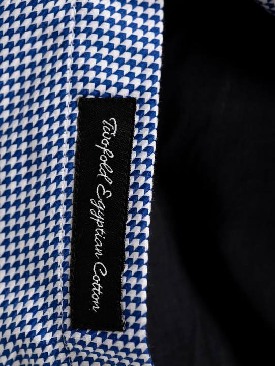 Navy Houndstooth Shirt