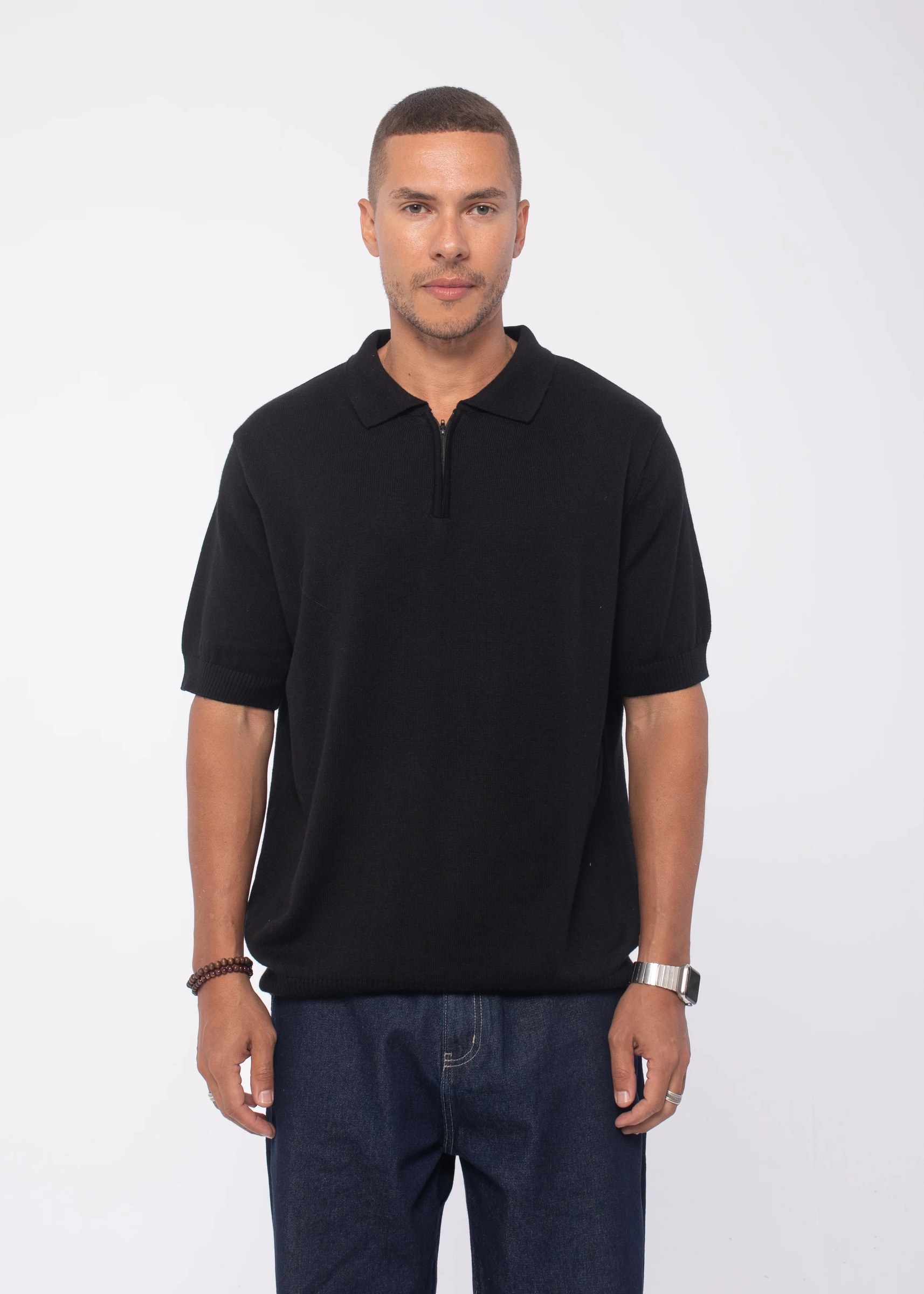 The Zip Up in Black