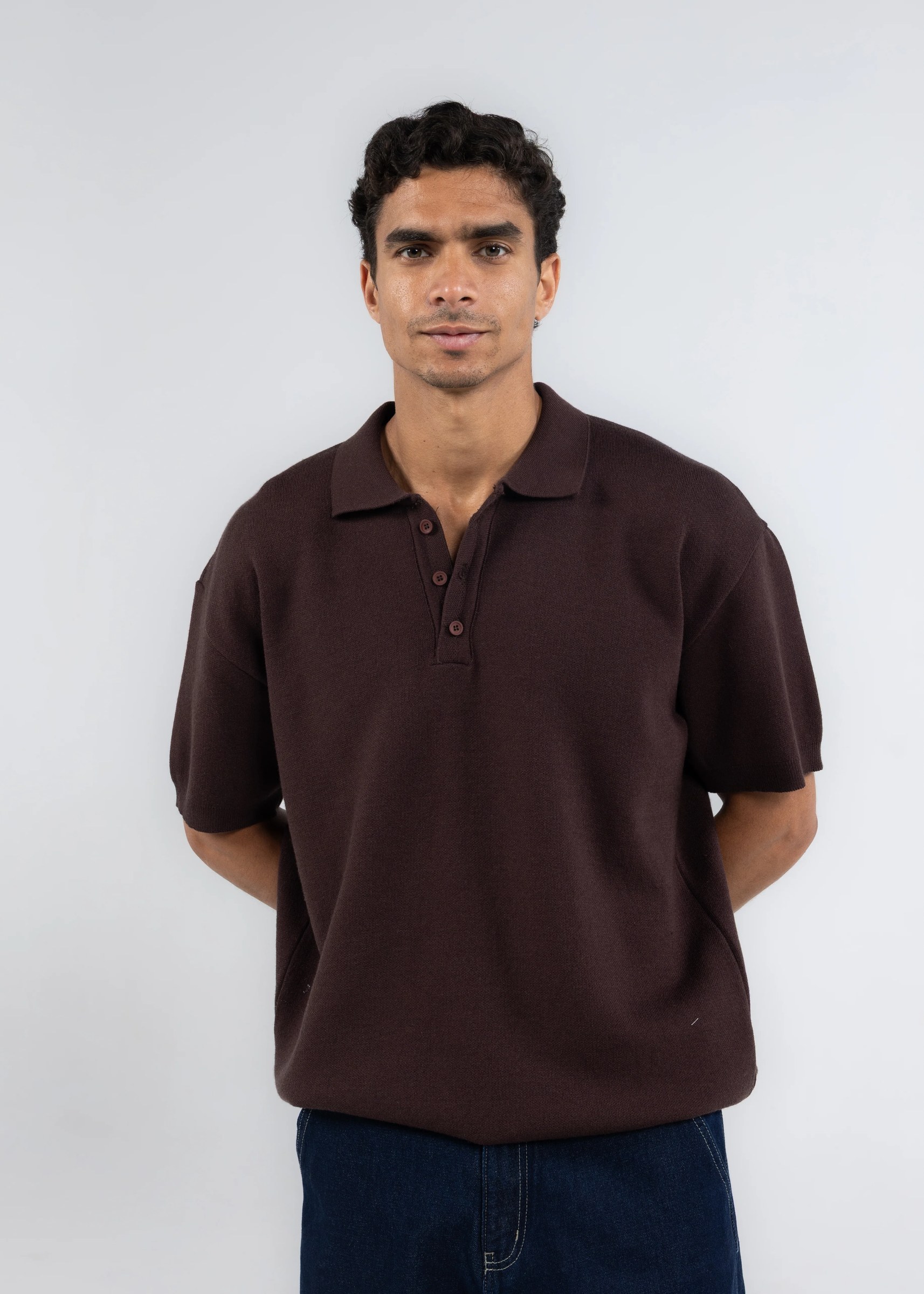 The 3 Button Polo In Brown